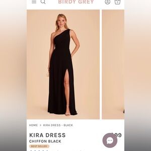 Black one shoulder bridesmaid dress NWT